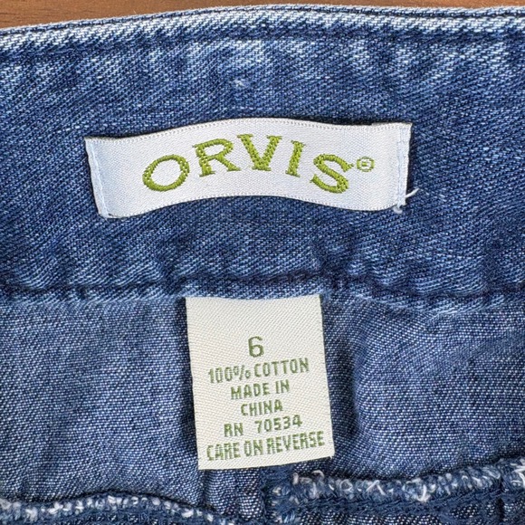 Orvis Denim Jean Skirt Knee Length Womens Size 6 Blue‎ Pencil Cotton Casual - Picture 4 of 8